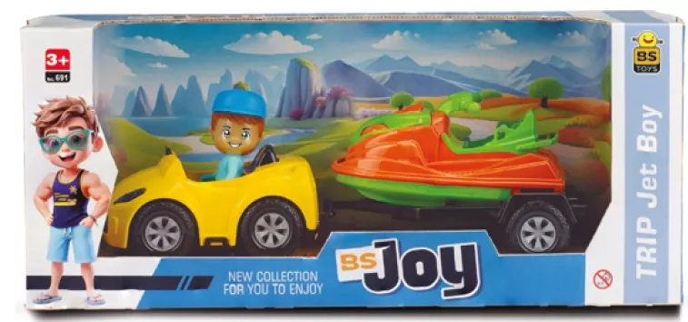 AUTO CON TRAILER, MOTO ACUATICA INFANTIL
